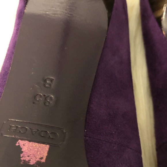 Coach Nala Purple Suede Pumps Size 8.5 Q2043 - Picture 6 of 8